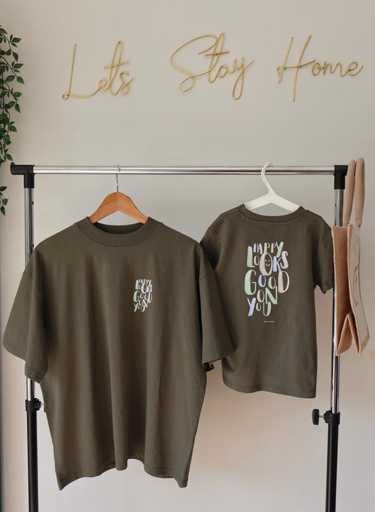 Happy Looks Good On You Matching parent and child T shirt - Unisex