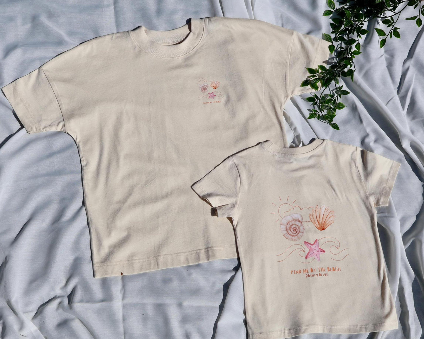 Find Me At The Beach Matching parent and child T shirt - Unisex