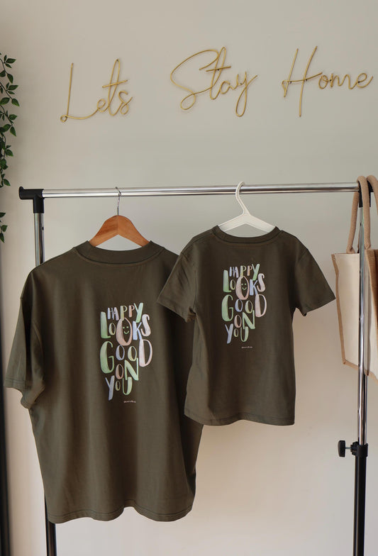 Happy Looks Good On You Matching parent and child T shirt - Unisex