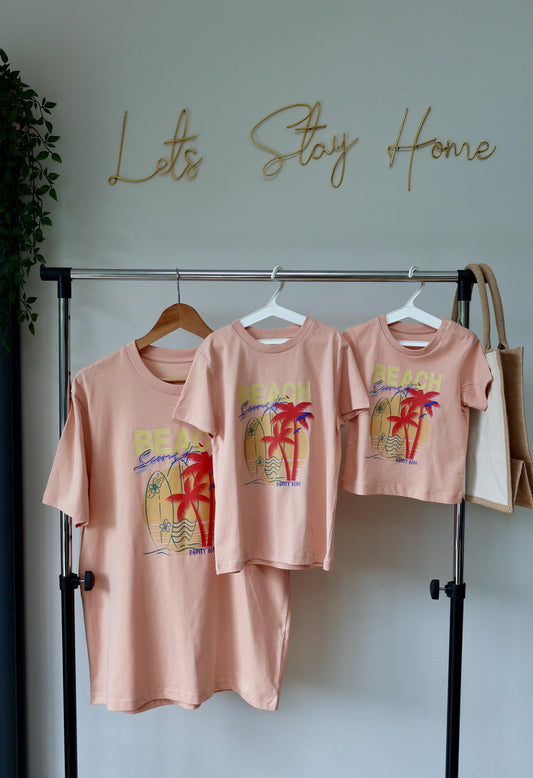 Beach Sunset Matching parent and child T shirt - Unisex